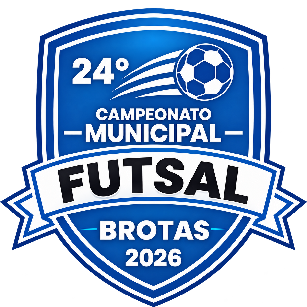 Logo do 24º Campeonato Municipal de Futsal de Brotas 2026